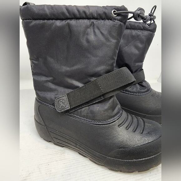 Northside Black Snow Boots Kids Winter Boots Adjustable Water Resistant Size 4 - Picture 5 of 11